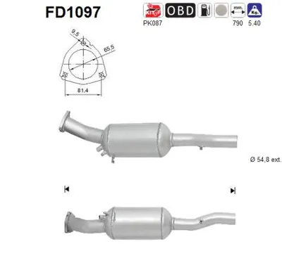 Soot/Particulate Filter, exhaust system Audi A6 C6 · Audi A6 C6 Avant · Audi A6 Allroad C6
