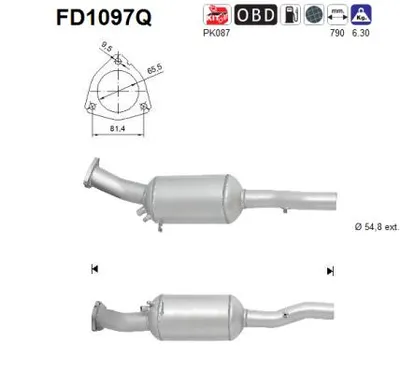 Soot/Particulate Filter, exhaust system Audi A6 C6 · Audi A6 C6 Avant · Audi A6 Allroad C6