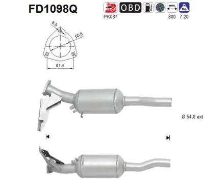Soot/Particulate Filter, exhaust system Audi A6 C6 · Audi A6 C6 Avant · Audi A6 Allroad C6