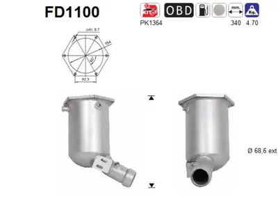 Soot/Particulate Filter, exhaust system Mercedes-Benz C-CLASS T-Model · Mercedes-Benz C-CLASS · Mercedes-Benz C-CLASS Coupe