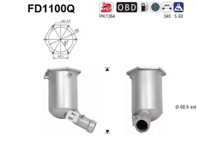 Soot/Particulate Filter, exhaust system Mercedes-Benz C-CLASS T-Model · Mercedes-Benz C-CLASS · Mercedes-Benz C-CLASS Coupe