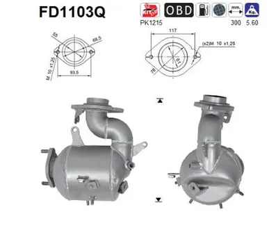 Soot/Particulate Filter, exhaust system Toyota COROLLA Saloon · Toyota AURIS · Toyota AURIS VAN Hatchback Van
