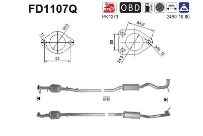 Soot/Particulate Filter, exhaust system Peugeot 4008 · Citroën C4 AIRCROSS