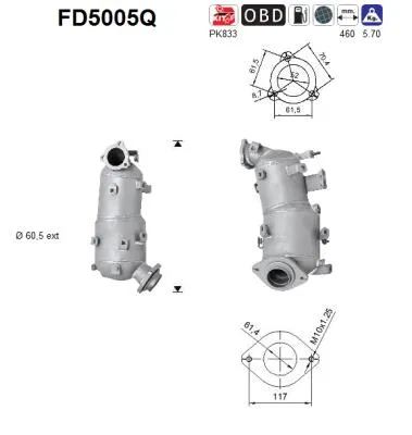 Soot/Particulate Filter, exhaust system Toyota COROLLA Verso · Toyota AVENSIS · Toyota AVENSIS Saloon