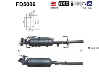 Soot/Particulate Filter, exhaust system Mazda 6 Hatchback · Mazda 6 Station Wagon · Mazda 6 Saloon