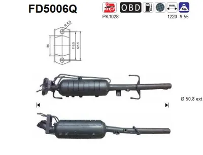 Soot/Particulate Filter, exhaust system Mazda 6 Hatchback · Mazda 6 Station Wagon · Mazda 6 Saloon