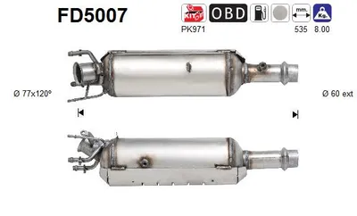 Soot/Particulate Filter, exhaust system Peugeot 307 · Peugeot 307 SW · Peugeot 307 Break