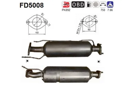 Soot/Particulate Filter, exhaust system Kia CARENS III MPV · Kia MAGENTIS II · Hyundai SONATA V