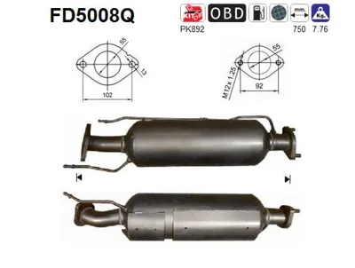 Soot/Particulate Filter, exhaust system Kia CARENS III MPV · Kia MAGENTIS II · Hyundai SONATA V