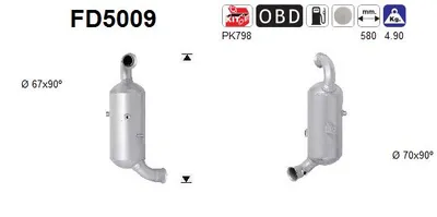 Soot/Particulate Filter, exhaust system Peugeot PARTNER Platform/Chassis · Citroën XSARA PICASSO · Peugeot 407