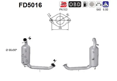 Soot/Particulate Filter, exhaust system Ford FOCUS II Turnier · Ford FOCUS II · Ford C-MAX