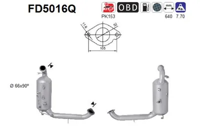 Soot/Particulate Filter, exhaust system Ford FOCUS II Turnier · Ford FOCUS II · Ford C-MAX