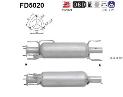 Soot/Particulate Filter, exhaust system Alfa Romeo 159 · Alfa Romeo 159 Sportwagon · Alfa Romeo BRERA