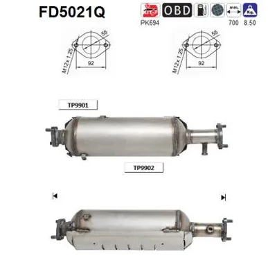 Soot/Particulate Filter, exhaust system Kia SPORTAGE II · Kia SPORTAGE II VAN