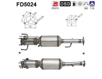 Soot/Particulate Filter, exhaust system Alfa Romeo 147 · Alfa Romeo GT