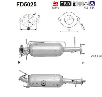 Soot/Particulate Filter, exhaust system Mazda 3 · Mazda 3 Saloon