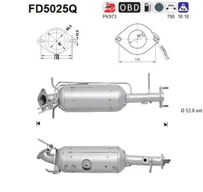 Soot/Particulate Filter, exhaust system Mazda 3 · Mazda 3 Saloon