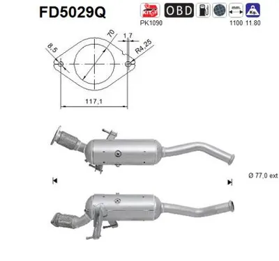 Soot/Particulate Filter, exhaust system Vauxhall MOVANO Mk II Chassis/Cab · Opel MOVANO B Bus · Vauxhall MOVANO Mk II Combi