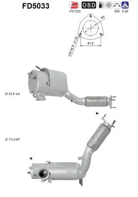 Soot/Particulate Filter, exhaust system Seat ALHAMBRA · Vw SHARAN · Vw SHARAN VAN