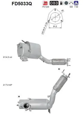 Soot/Particulate Filter, exhaust system Seat ALHAMBRA · Vw SHARAN · Vw SHARAN VAN
