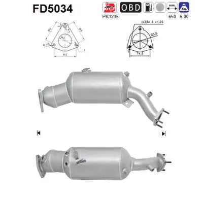 Soot/Particulate Filter, exhaust system Audi A6 C7 · Audi A6 C7 Avant · Audi Q5