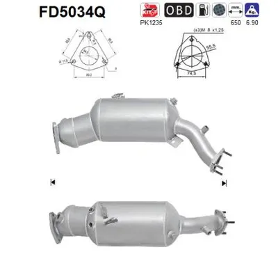 Soot/Particulate Filter, exhaust system Audi A6 C7 · Audi A6 C7 Avant · Audi Q5