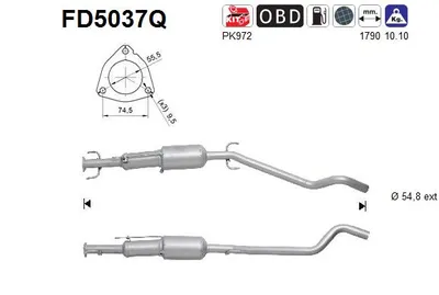 Soot/Particulate Filter, exhaust system Opel ASTRA H TwinTop · Vauxhall ASTRA Mk V TwinTop