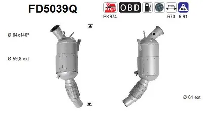 Soot/Particulate Filter, exhaust system Bmw 3 · Bmw 1 · Bmw 3 Touring