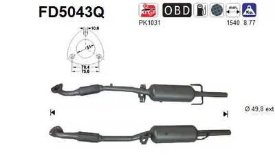 Soot/Particulate Filter, exhaust system Opel ASTRA H Estate Van · Opel ZAFIRA B Box Body/MPV · Opel CORSA D