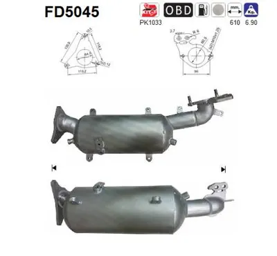 Soot/Particulate Filter, exhaust system Subaru FORESTER · Subaru IMPREZA Hatchback