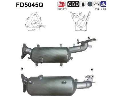 Soot/Particulate Filter, exhaust system Subaru FORESTER · Subaru IMPREZA Hatchback