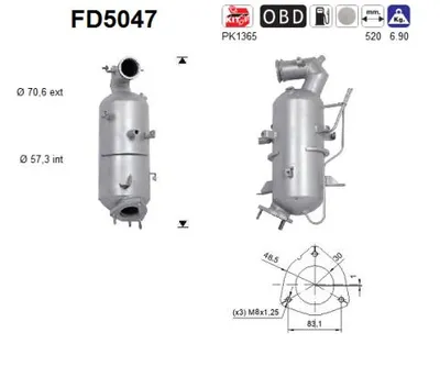 Soot/Particulate Filter, exhaust system Chevrolet ORLANDO · Chevrolet CRUZE · Chevrolet CRUZE Hatchback