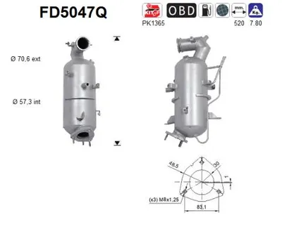Soot/Particulate Filter, exhaust system Chevrolet ORLANDO · Chevrolet CRUZE · Chevrolet CRUZE Hatchback