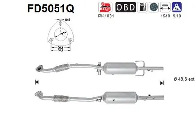 Soot/Particulate Filter, exhaust system Vauxhall ZAFIRA Mk II · Opel ASTRA H Estate Van · Opel ZAFIRA B Box Body/MPV
