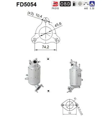 Soot/Particulate Filter, exhaust system Kia SPORTAGE III · Hyundai ix35 · Hyundai i40 I CW