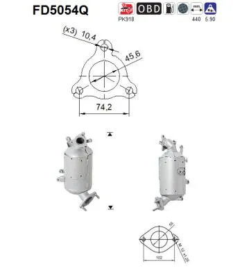 Soot/Particulate Filter, exhaust system Kia SPORTAGE III · Hyundai ix35 · Hyundai i40 I CW
