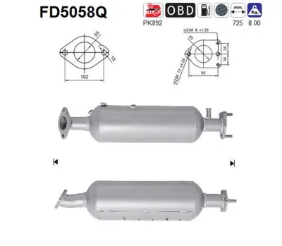 Soot/Particulate Filter, exhaust system Hyundai SANTA FÉ II · Hyundai SANTA FÉ II SUV Van