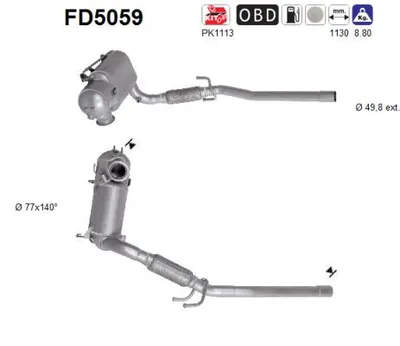 Soot/Particulate Filter, exhaust system Audi A1 · Skoda ROOMSTER Praktik · Vw POLO V