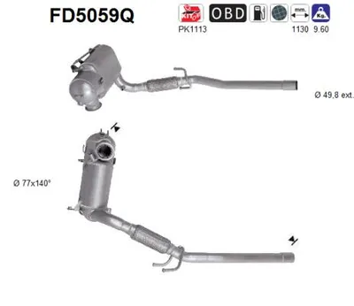 Soot/Particulate Filter, exhaust system Audi A1 · Skoda ROOMSTER Praktik · Vw POLO V