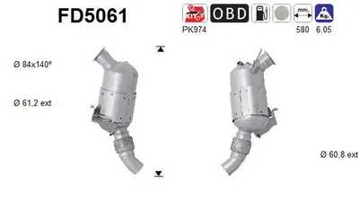 Soot/Particulate Filter, exhaust system Bmw 3 · Bmw 3 Touring