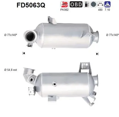 Soot/Particulate Filter, exhaust system Vw TRANSPORTER T5 Bus · Vw TRANSPORTER T5 Van · Vw TRANSPORTER T5 Platform/Chassis (7JD, 7JE, 7JL, 7JY, 7JZ, 7F