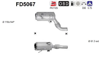 Soot/Particulate Filter, exhaust system Bmw X5 · Bmw X6
