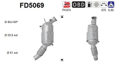 Soot/Particulate Filter, exhaust system Bmw 1 Coupe · Bmw 1 · Bmw 1 Convertible