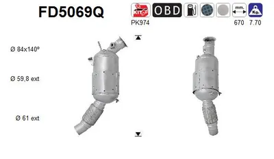 Soot/Particulate Filter, exhaust system Bmw 1 Coupe · Bmw 1 · Bmw 1 Convertible