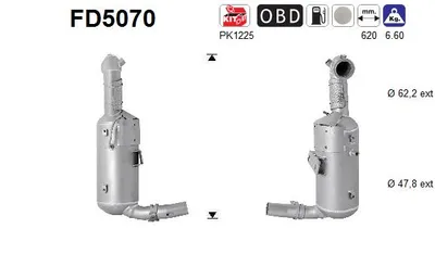 Soot/Particulate Filter, exhaust system Vauxhall MERIVA Mk II · Vauxhall CORSAVAN Mk III Hatchback Van · Opel CORSA D Hatchback Van