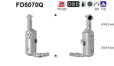 Soot/Particulate Filter, exhaust system Vauxhall MERIVA Mk II · Vauxhall CORSAVAN Mk III Hatchback Van · Opel CORSA D Hatchback Van
