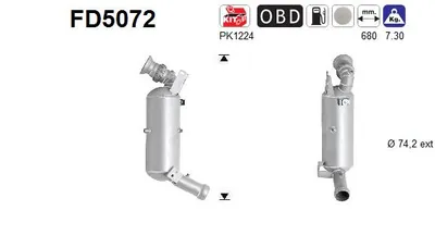 Soot/Particulate Filter, exhaust system Mercedes-Benz CLS · Mercedes-Benz C-CLASS Coupe · Mercedes-Benz C-CLASS