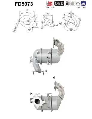 Soot/Particulate Filter, exhaust system Nissan QASHQAI I · Nissan X-TRAIL III · Nissan X-TRAIL VAN