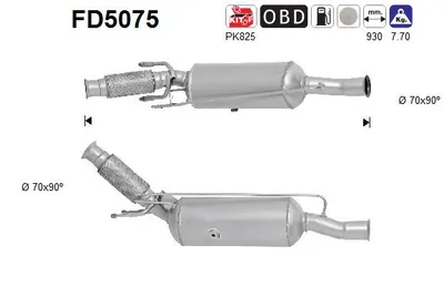 Soot/Particulate Filter, exhaust system Citroën C4 II · Peugeot 5008 · Citroën C4 PICASSO I MPV
