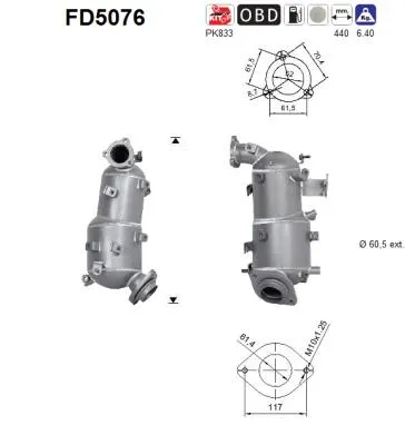 Soot/Particulate Filter, exhaust system Toyota AURIS · Toyota COROLLA Saloon · Toyota AVENSIS Saloon